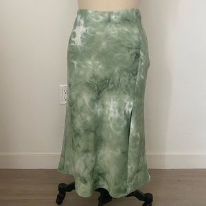 MIDI tie dye slip skirt